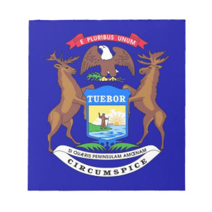 Bloc-notes avec drapeau de l'État du Michigan