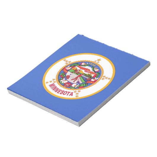 Bloc-notes avec drapeau de l'État du Minnesota (Tourné)