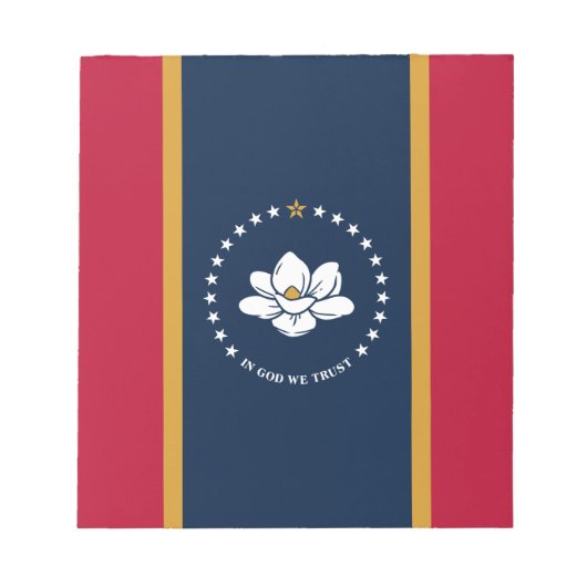 Bloc-notes avec drapeau de l'État du Mississippi, (Devant)