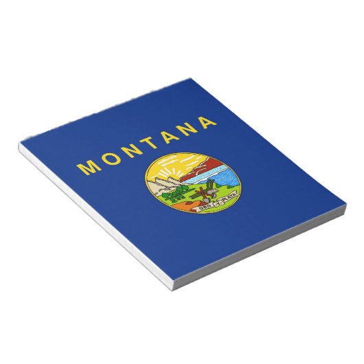 Bloc-notes avec Drapeau de l'État du Montana (Incliné)