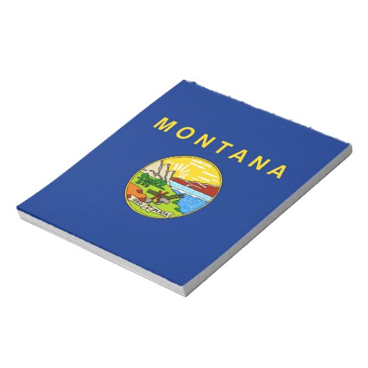 Bloc-notes avec Drapeau de l'État du Montana (Tourné)