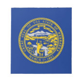 Bloc-notes avec drapeau de l'État du Nebraska (Devant)