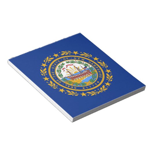 Bloc-notes avec drapeau de l'État du New Hampshire (Incliné)