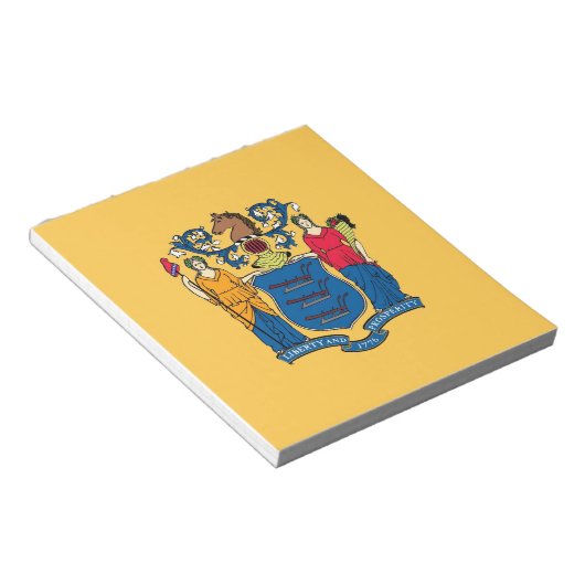 Bloc-notes avec drapeau de l'État du New Jersey (Incliné)