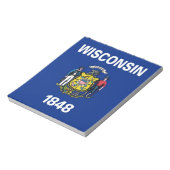 Bloc-notes avec drapeau de l'État du Wisconsin (Tourné)