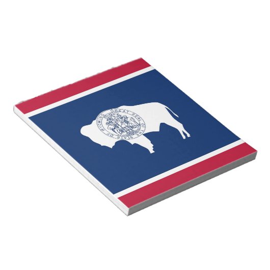 Bloc-notes avec drapeau de l'État du Wyoming (Incliné)