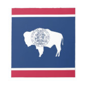 Bloc-notes avec drapeau de l'État du Wyoming (Devant)