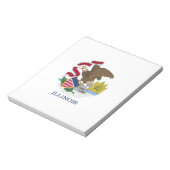 Bloc-notes avec drapeau de l'Illinois State (Tourné)