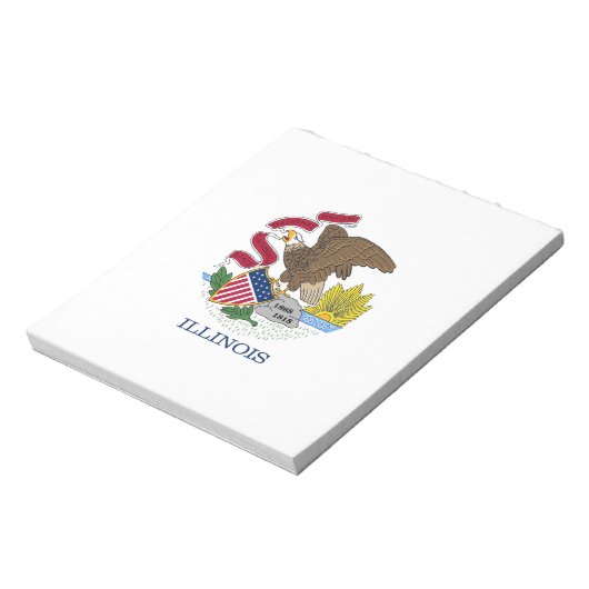 Bloc-notes avec drapeau de l'Illinois State (Tourné)