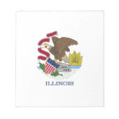 Bloc-notes avec drapeau de l'Illinois State (Devant)