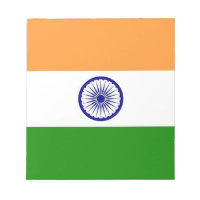 Bloc-notes avec drapeau de l'Inde