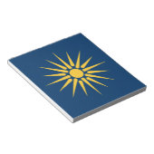 Bloc-notes avec drapeau de Macédoine, Grèce (Incliné)