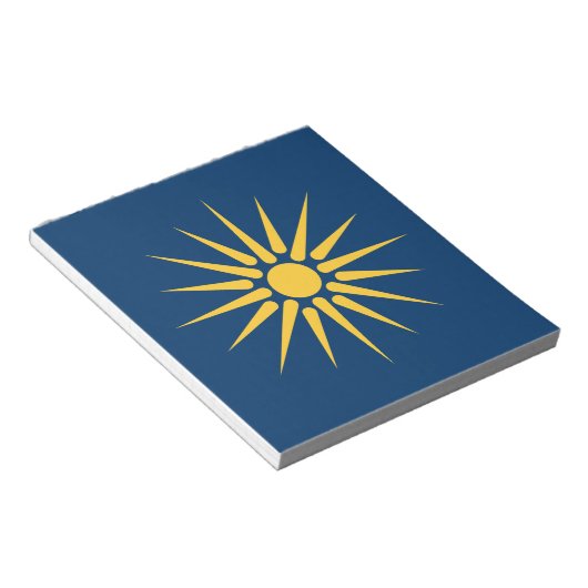 Bloc-notes avec drapeau de Macédoine, Grèce (Incliné)