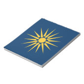 Bloc-notes avec drapeau de Macédoine, Grèce (Tourné)