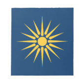 Bloc-notes avec drapeau de Macédoine, Grèce (Devant)