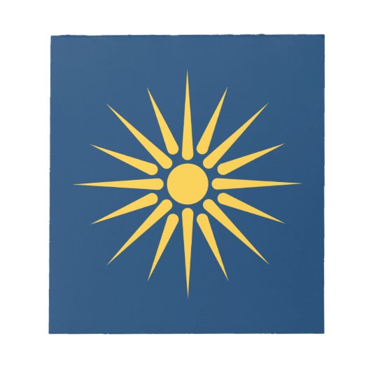 Bloc-notes avec drapeau de Macédoine, Grèce (Devant)