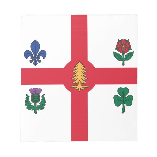 Bloc-notes avec drapeau de Montréal, Canada (Devant)