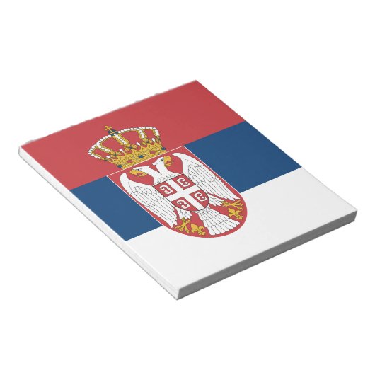 Bloc-notes avec Drapeau de Serbie (Incliné)