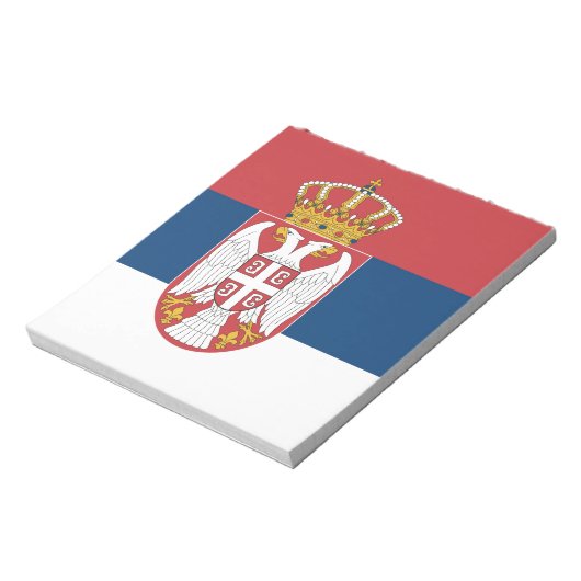 Bloc-notes avec Drapeau de Serbie (Tourné)