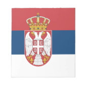 Bloc-notes avec Drapeau de Serbie (Devant)