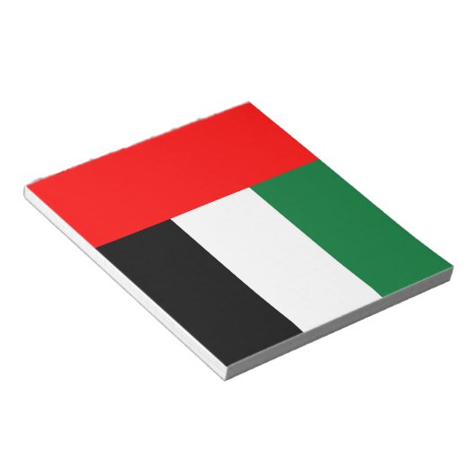 Bloc-notes avec drapeau des Émirats arabes unis (Incliné)