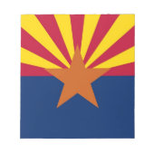 Bloc-notes avec drapeau des États de l'Arizona (Devant)
