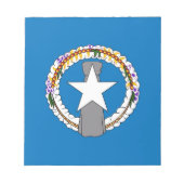 Bloc-notes avec drapeau des îles Mariannes du Nord (Devant)