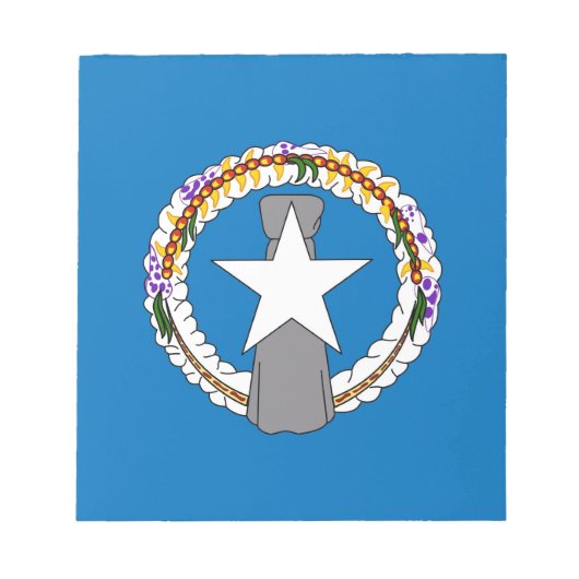 Bloc-notes avec drapeau des îles Mariannes du Nord (Devant)