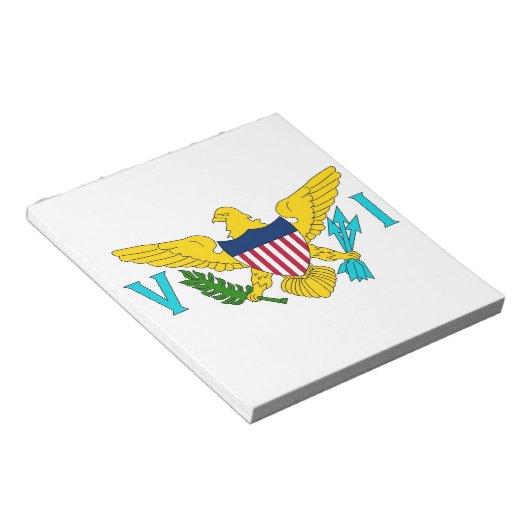 Bloc-notes avec Drapeau des îles Virginie (Incliné)