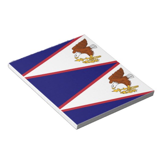 Bloc-notes avec Drapeau des Samoa américaines (Incliné)
