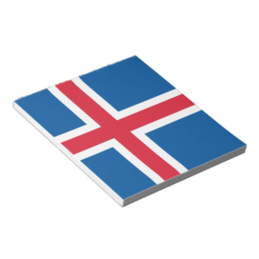 Bloc-notes avec Drapeau d'Islande (Incliné)