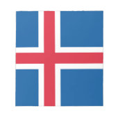 Bloc-notes avec Drapeau d'Islande (Devant)
