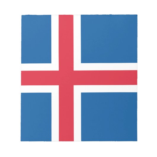 Bloc-notes avec Drapeau d'Islande (Devant)