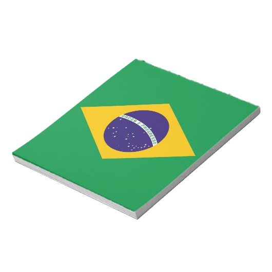 Bloc-notes avec drapeau du Brésil (Tourné)