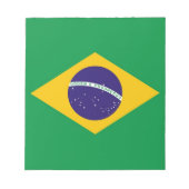 Bloc-notes avec drapeau du Brésil (Devant)