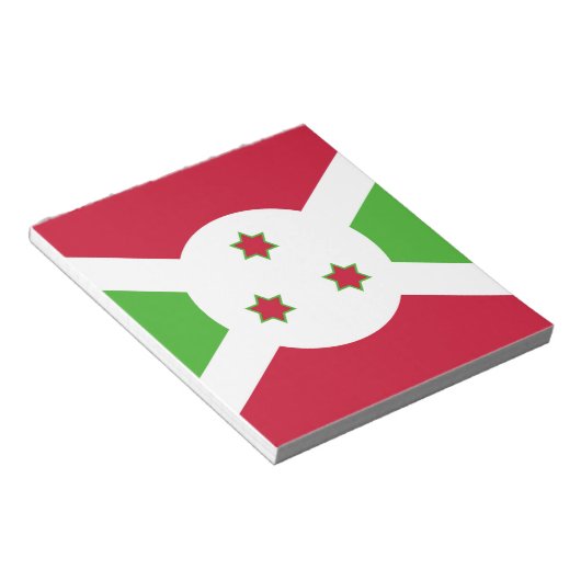 Bloc-notes avec drapeau du Burundi (Incliné)