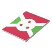Bloc-notes avec drapeau du Burundi (Tourné)
