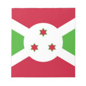 Bloc-notes avec drapeau du Burundi (Devant)