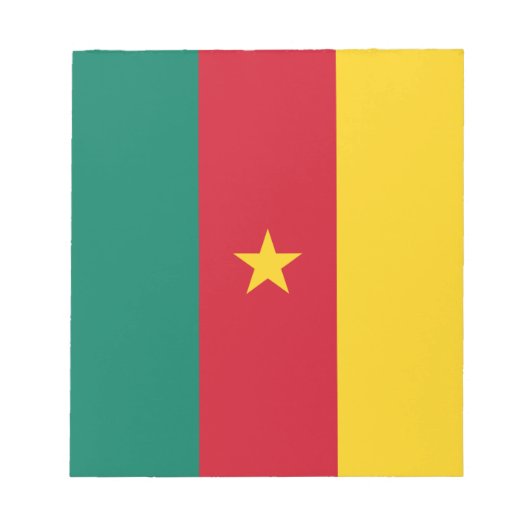 Bloc-notes avec drapeau du Cameroun (Devant)