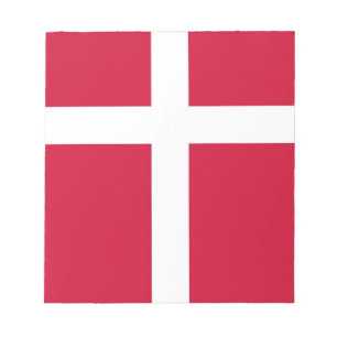 Bloc-notes avec drapeau du Danemark