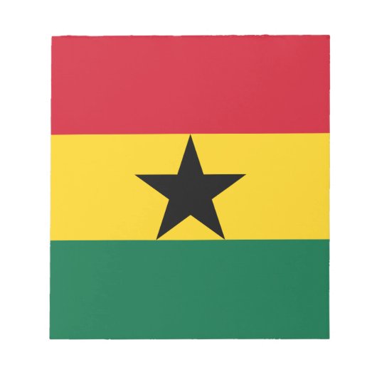 Bloc-notes avec drapeau du Ghana (Devant)
