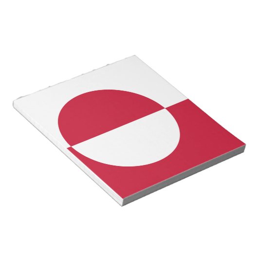 Bloc-notes avec drapeau du Groenland (Incliné)