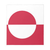 Bloc-notes avec drapeau du Groenland (Devant)