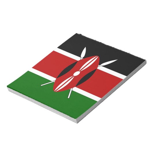 Bloc-notes avec drapeau du Kenya (Tourné)