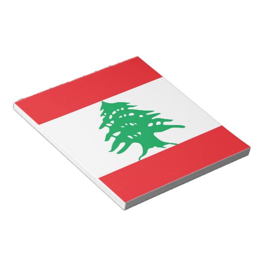 Bloc-notes avec drapeau du Liban (Incliné)