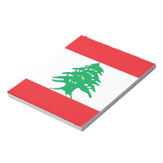 Bloc-notes avec drapeau du Liban (Tourné)