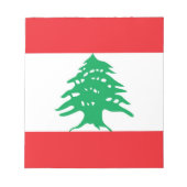 Bloc-notes avec drapeau du Liban (Devant)