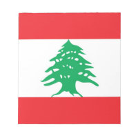 Bloc-notes avec drapeau du Liban