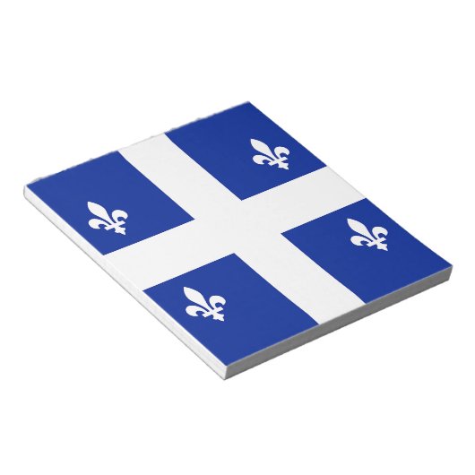 Bloc-notes avec Drapeau du Québec, Canada (Incliné)