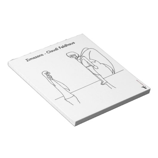 Bloc-notes avec illustration de "Zimazans" (Incliné)